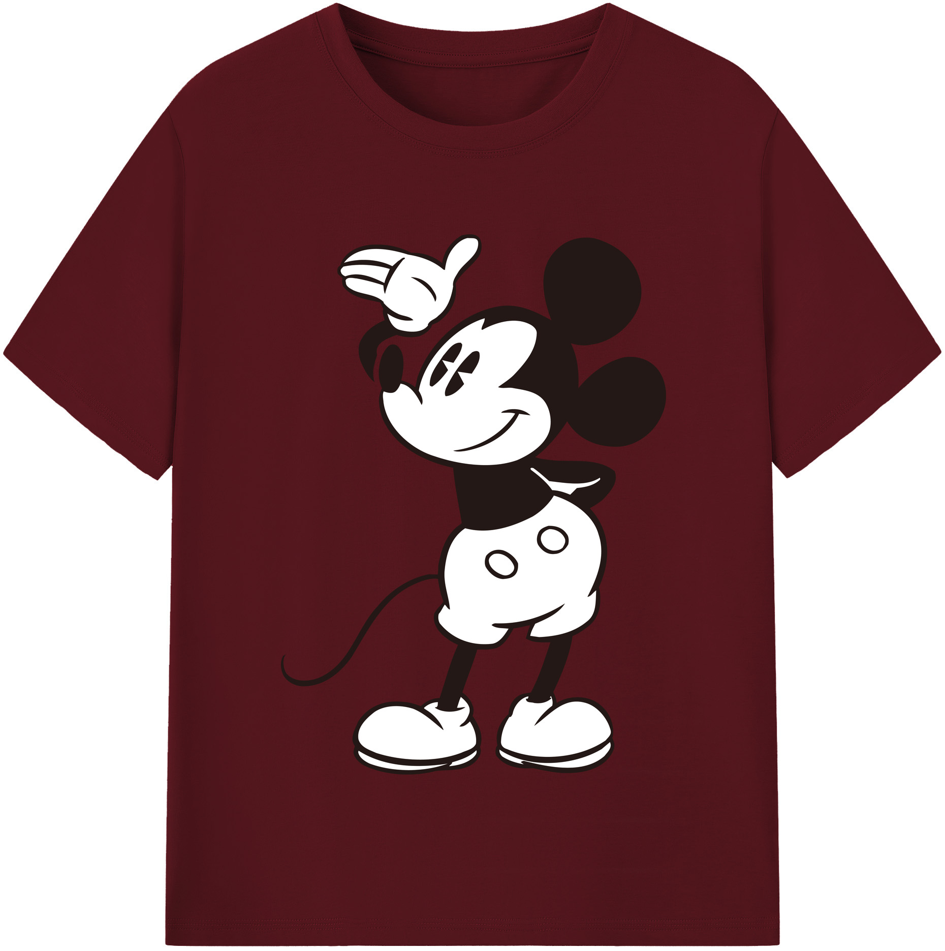 （画像用） ミッキーマウス Mickey Mouse 綿100％半袖Tシャツ（フロントプリント）